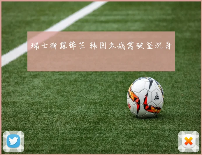 瑞士渐露锋芒 韩国末战需破釜沉舟
